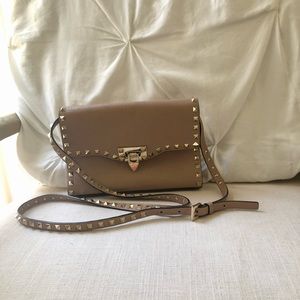 Valentino small Rockstud grainy calfskin crossbody